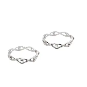 DARSHRAJ 925 Sterling Silver Eye Toe Ring For Mid-Finger Bichhiya: Elegant and Eye-Catching Jewelry For Girls & Women
