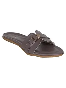 ICONICS Women's Flats, Coffee Brown, 6