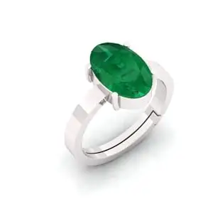 BARMUNDA gems 10.00 Ratti Natural Certified Emerald Panna Panchdhatu Rashi Ratan Gold Plating Ring for Astrological Purpose Men & Women by Lab Certified