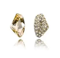 YouBella Jewellery Crystal Stud Earrings for Girls and Women (Brown)