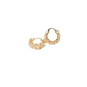 Salty Fashion Women & Girls Imperial Elegance Hoops 14k Gold Plated Earring