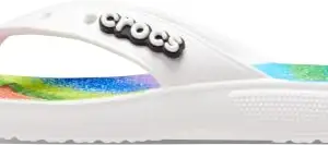 crocs Unisex Adult Classic Spray Dye Flip WHI/MLTI White Slipper (208056-94S)