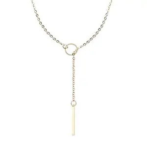 Fabula by OOMPH Jewellery Gold Tone Delicate Lariat Fashion Necklace for Women (njb1) - Gold