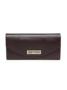 APSIS Vegan Leather Wallet for Women (Brown)