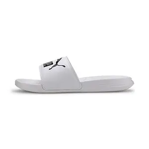 Puma unisex-adult Popcat 20 White-Black Slide Sandal - 4 UK (37227902)