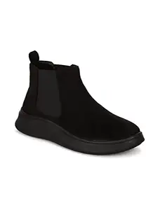 Bruno Manetti Women's Black Ankle Length side elastic Boots