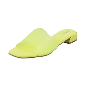 Mochi Womens Synthetic Yellow Slippers (Size (2 UK (35 EU))