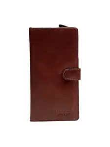 TEAKWOOD LEATHERS Teakwood Genuine Leather Solid Two Fold Passport Holder Wallet for Women (Maroon)