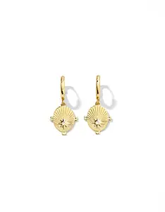 Accessorize London Gold-Plated Star Ray Drop Earrings|One Size