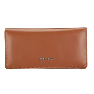 Adamis Leather Women's Card Case Wallet W6 Tan