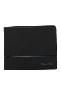 Allen Solly Men Black Textured Leather Wallet
