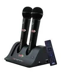 Persang Karaoke Symphony PK-8080 with 3225 Songs + Sing Songs as per Your Choice as can Play Online Songs + Android Karaoke with Two Wireless Mics