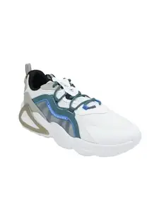 XTEP Daddy Series Colourblocked White & Grey Retro Casual Shoes for Men -Euro 43