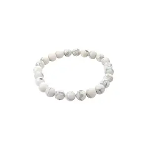 Howlite Bracelet 8 mm Crystal Stone Bracelet Round Shape