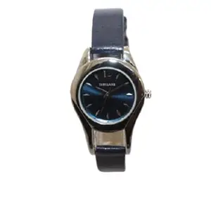 TIMELAND, TL-0800 Navy Blue Dial Navy Blue Leather Strap Analog Women's Watch