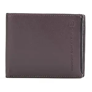 SWISS MILITARY Cardston Bi-Fold Coin Leather Wallet-New Burgandy