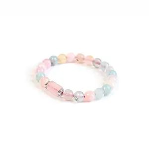 The Cosmic Connect Pink Fire Agate 8mm Bracelet for Inner Fire & Emotional Healing | Handcrafted Natural Crystal Beads | Healing Stone Jewelry