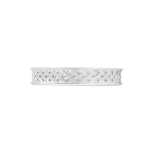 Mia by Tanishq Sleek Geometric Silver Finger Ring