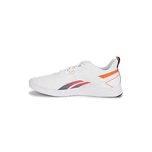 Reebok Men's Tesla 1.0 White-Wild Orange-Horizon Blue Running Shoe (EW5175)