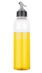 Flipzone Food-Grade Plastic Unbreakable Transparent Easy Flow Oil Liquid Dispenser Bottle for Cooking