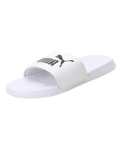 Puma unisex-adult Popcat Puma White-Puma Black Slides- 8 UK (36026512)