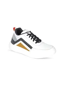 AADI Men's White & Black Synthetic Leather Outdoor Casual Shoes MRJ1916_09
