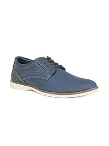 Bata Mens Louvain Nubuck Casual Shoes, Blue