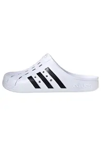 Adidas mens ADILETTE CLOG ftwr white/core black/ftwr white Slipper - 10 UK (FY8970)