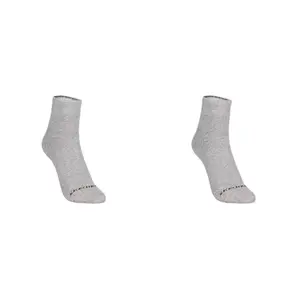 Skechers Cotton Men Short Socks Z20004Id-Gry L, Grey (Pack of 2)