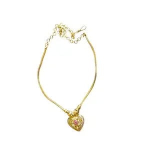 PRS GOLD COVERING -Women's ad hearten pendant choker attigai micro plated jewellery