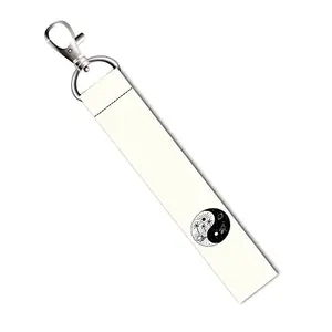 ISEE 360® Yin and yang Lanyard Bag Tag with Swivel Lobster for Gift Luggage Bags Backpack Laptop Bags Workers Travelers L X H 5 X 0.8 INCH