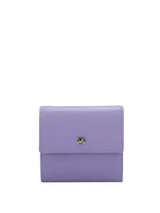 Da Milano Mini Leather Wallet for Women - Purple