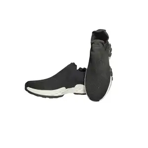 BXXY Men's Knitted Material Casual Sports Shoes (Black, UK Footwear Size System, Adult, Men, Numeric, Medium, 6)