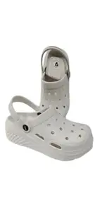 Women’s Comfort Clogs with Ventilation Holes, Lightweight Slip-On Sandals with Back Strap – Casual Indoor & Outdoor Footwear (Available in 2 Colors) (White, UK Footwear Size System, Adult, Women, Numeric, Medium, 6)