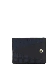 Da Milano Genuine Leather Blue Bifold Mens Wallet with Multicard Slot (10433)