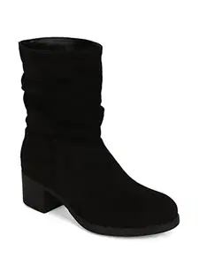 Bruno Manetti Women's Black Ankle Length slipon Boots