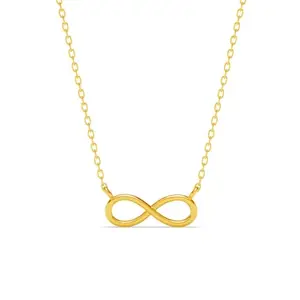 Clara 925 Sterling Silver Yusra Infinity Pendant Chain Necklace | Gold Plated |Gift for Women and Girls