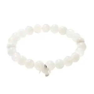 AAMRAPALI SILVER GEMS AAMRAPALI Moonstone Bracelet | Stone Beads Bracelet | Focus on Heart Chakra | Stunning Gem Patterns Tones | I am guided by grace. Moonstone is the Guiding Light stone. Its ethereal energy enhances spi