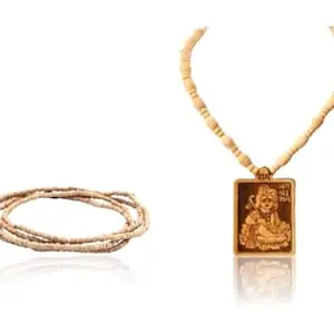 KAMADA CREATIONS Shri RAM elite Tulsi bead Necklace pendant and tulsi mala,Spritual Pendant Necklace for Women, Men and Children