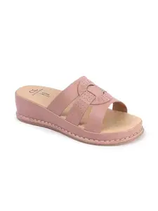 Carlton London Women Sandal,Peach,UK-7