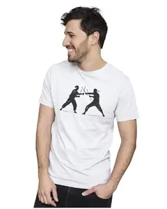 Men's & Women's Regular Fit T-Shirt Just Be Happy - Smile 100% Cotton Unise T-Shirt White|FemaleL(MARTAL24-White L Men GoalAT,)