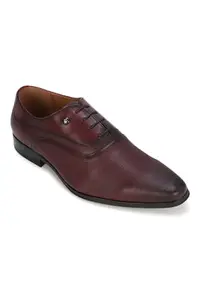 Louis Philippe Men Brown PU Oxford Shoes