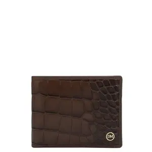 Da Milano RFID Protected Leather Wallet for Men with Card Slot - Brown
