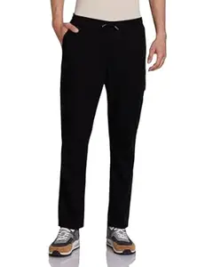 Amazon Brand - Symbol Men's Regular Fit Cargo Trouser (Elasticated Waistband | 100% Cotton | Pants)