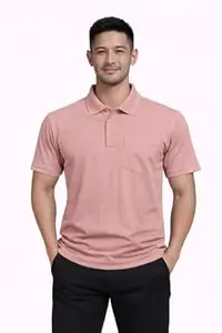 Walrus Men Stylish Solid Casual Polo Tshirt|Mars T Shirt with Pocket White Colour M Size|Breathable & Comfortable |Pack of 1|