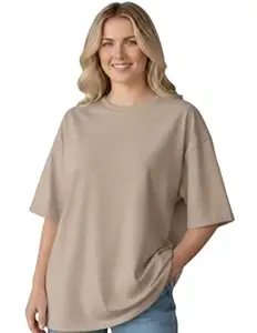 Mack Jonney Women’s Solid T-Shirt | Half Sleeve Crew Neck Cotton Blend Top | Casual Regular Fit Tee-M7310