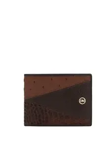 Da Milano Genuine Leather Brown Bifold Mens Wallet with Multicard Slot (10433)
