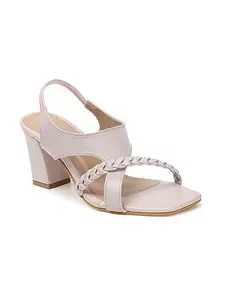 ICONICS Women's Stylish and Comfortable Back Strap Sandal for Casual IOffice I Party Use ICN-SI-W-23 Lavender Heeled 4 Kids UK