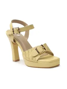 ELLE Women Sandal,Yellow,UK-7