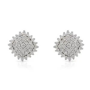 Malabar Gold & Diamonds 18kt (750) IGI certified real diamond Rose gold Earring for Women, Studs Earring